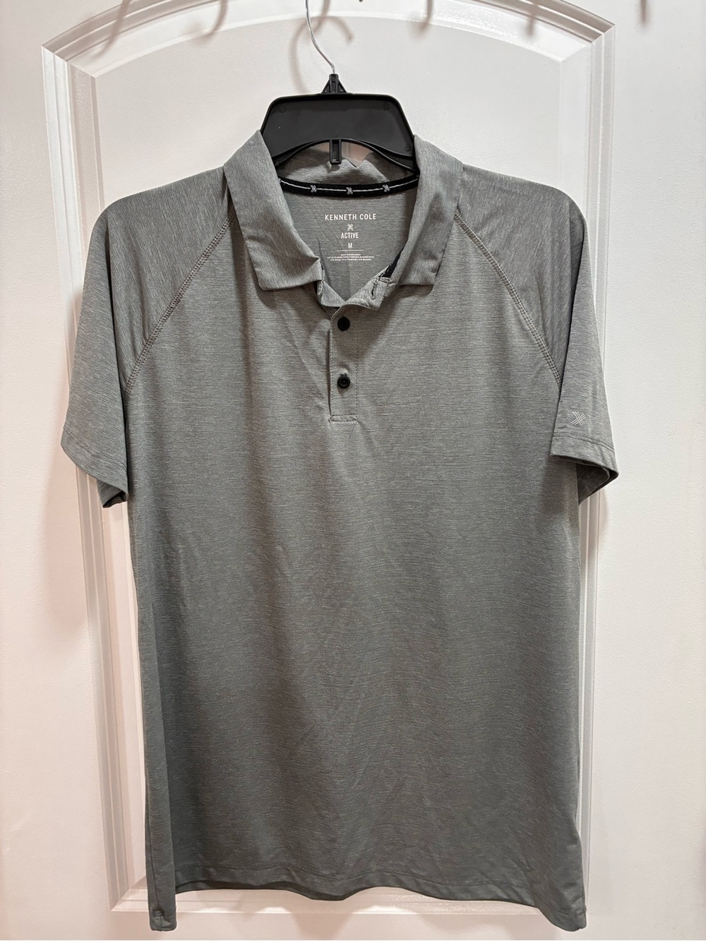 Kenneth Cole Men's Heather Gray Short-Sleeve Polo